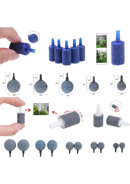 1.50 x 2.45 cm Stili Pcslot Akvaryum Silindir Şekli Hava Taşı Mineral Kabarcıklar Yayın Balık Tankı Punp Hava Taşı Havalandırma Havalandırıcı Aksesuarları (Yurt Dışından) indirimleri