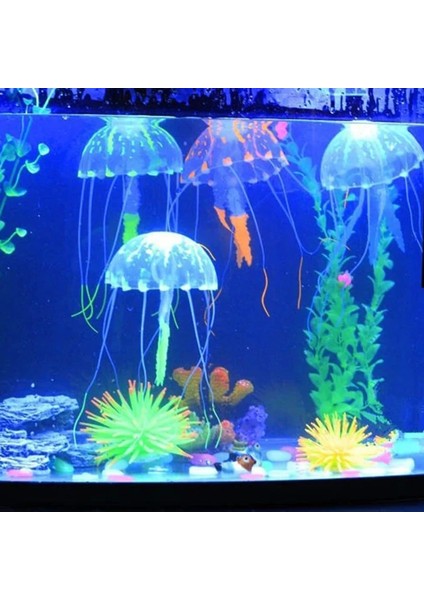 Renk Rastgele Stil 5X15CM Sevimli Denizanası Akvaryum Yapay Yüzmek Parlayan Etkisi Dekor Balık Tankı Sualtı Canlı Bitki Aydınlık Süs Su Manzarası (Yurt Dışından)