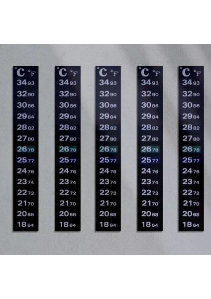 Siyah Stil Çift Ölçekli Akvaryum Termometresi Balık Tankı Sıvı Sıcaklık Test Cihazı Etiket Fahrenheit Dijital LCD Ekran Yapışkan Şerit (Yurt Dışından)