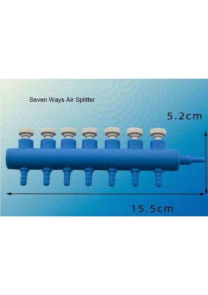 7 Yollu Stil Yüksek Li Akvaryum Hava Bölücü Vana Balık Tankı Hava Pompası Akış Bölücü Distribütör Pompa Vana Dokunun Kolu Kontrol Anahtarı Vana (Yurt Dışından)