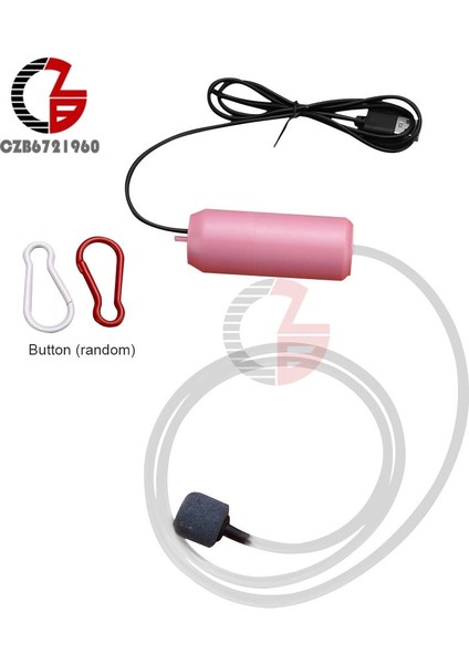 Pembe Tarzı 5V 1W 1A Akvaryum Oksijen Hava Pompası Balık Tankı USB Sessiz Hava Kompresörü Enerji Tasarrufu Taşınabilir Mini Balıkçılık Balık Tankı Aksesuarları (Yurt Dışından)