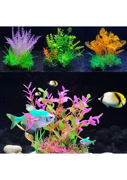 No.7 Tarzı Yapay Akvaryum Bitki Dekorasyon Balık Tankı Dalgıç Çiçek Çim Simülasyon Su Bitkileri Mikro-Peyzaj Süsleme 13 Styl (Yurt Dışından) fiyatları