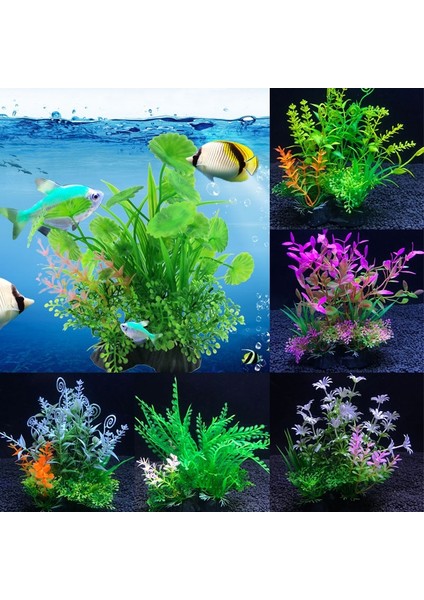 No.7 Tarzı Yapay Akvaryum Bitki Dekorasyon Balık Tankı Dalgıç Çiçek Çim Simülasyon Su Bitkileri Mikro-Peyzaj Süsleme 13 Styl (Yurt Dışından) indirimleri