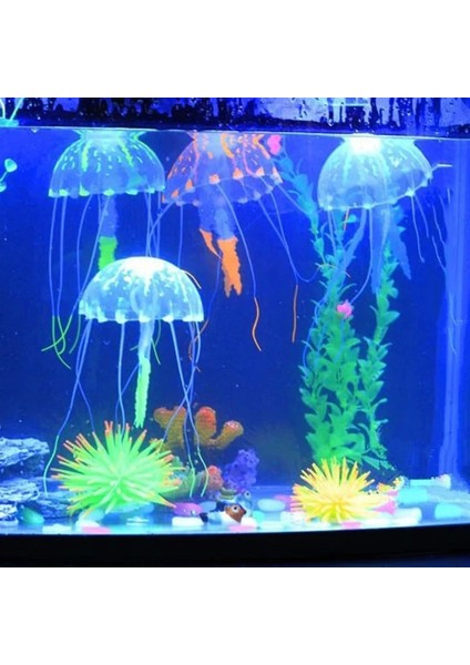 Mor Tarzı 5X15CM Taşınabilir Yapay Akvaryum Denizanası Süs Dekor Parlayan Etkisi Balık Tankı Dekorasyon Sucul Pet Malzemeleri Ev Aksesuarları (Yurt Dışından)