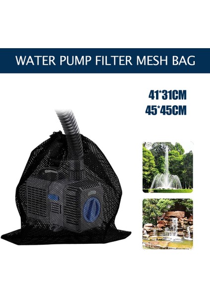 45X45CM Tarzı Ipli Filtre Örgü Çanta Bio Ball Karbon Medya Amonyak Akvaryum Balık Tankı Gölet Yalıtım Torbası Su Pompası Net Kılıf (Yurt Dışından) fiyatları