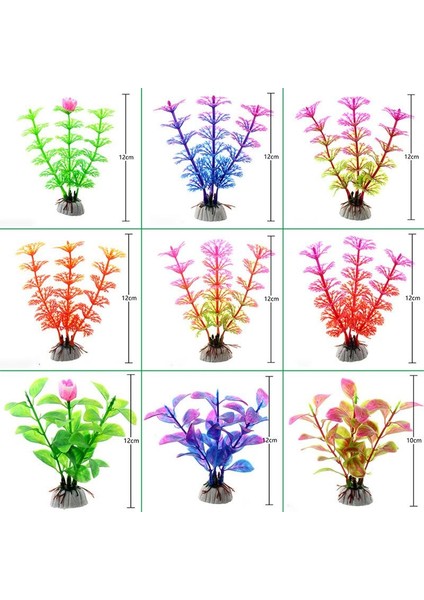 No.9 Tarzı Yapay Akvaryum Bitki Dekorasyon Plastik Balık Tankı Sahte Su Bitkileri Süsleme Dekor Akvaryum Ev Dekorasyon Aksesuarları (Yurt Dışından) indirimleri