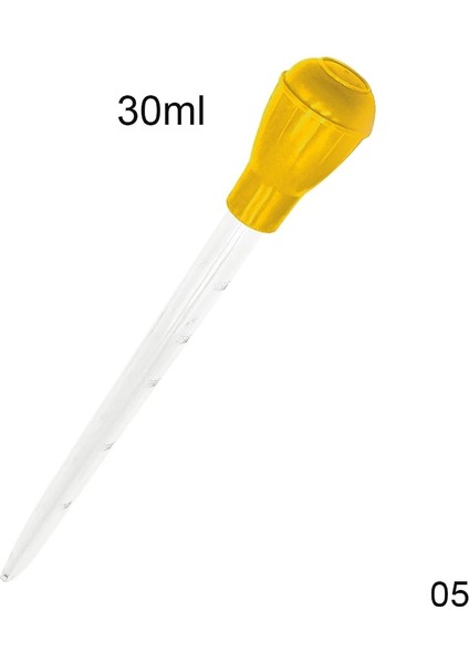 30ML Sarı Stil Akvaryum Temizleyici Pompa ml cm Besleme Tüpü Temiz Alet Pipet Balık Tankı Sifon Pompası Su Değiştirici Akvaryum Pipet Barbekü (Yurt Dışından)
