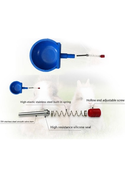 PET4150H02 Stili Pet Tavşan Içme Bardağı Otomatik Suluk Su Kümes Hayvanları Besleyici Kase Paslanmaz Çelik T Ortak Ekipmanları (Yurt Dışından) modelleri