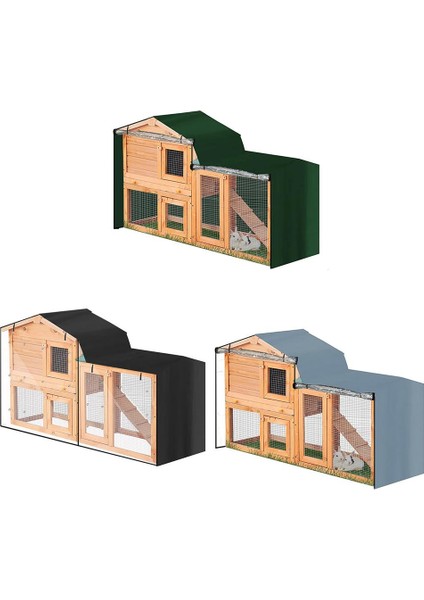 Yeşil 147x52x86cm stili Küçük Evcil Hayvan Üçgen Tavşan Kafesi Toz Kapak 210D Oxford Kumaş Tavşan Yuvası Kapakları Su Geçirmez ve Dayanıklı Tavşan Kafesi Aksesuarları (Yurt Dışından)