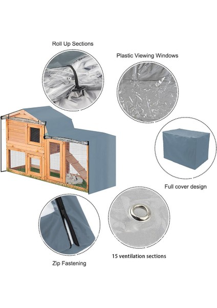 Yeşil 147x52x86cm stili Küçük Evcil Hayvan Üçgen Tavşan Kafesi Toz Kapak 210D Oxford Kumaş Tavşan Yuvası Kapakları Su Geçirmez ve Dayanıklı Tavşan Kafesi Aksesuarları (Yurt Dışından)
