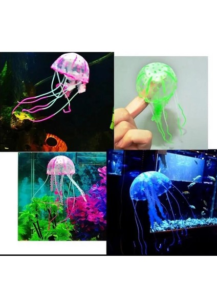 Pembe Tarzı 5X15CM Yapay Yüzme Parlayan Etkisi Denizanası Balık Tankı Sualtı Akvaryum Dekorasyon Su Peyzaj Canlı Bitki Aydınlık Süsleme (Yurt Dışından) indirimleri