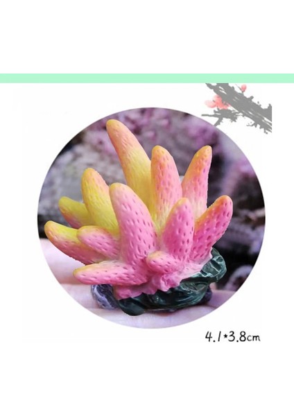 Ben Stil Yapay Reçine Mercan Balık Tankı Peyzaj Akvaryum Dekorasyon Simülasyon Sahte Mercan Taş Su Süsleme (Yurt Dışından)