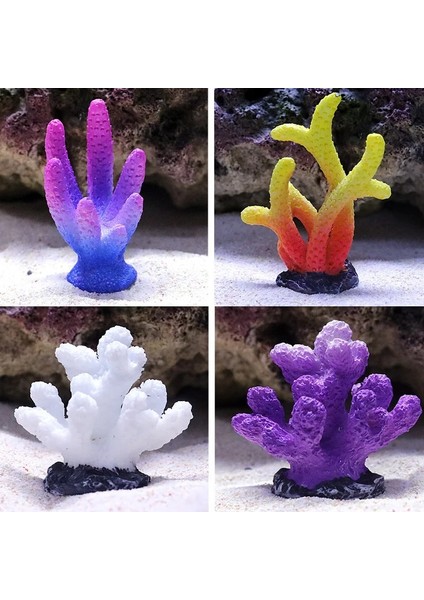 A2 Stili B Tarzı Reçine Mercan Dekorasyon Renkli Balık Akvaryum Dekorasyonu Yapay Mercan Balık Tankı Için Reçine Resif Kaya Peyzaj Süsleri (Yurt Dışından) fırsatları