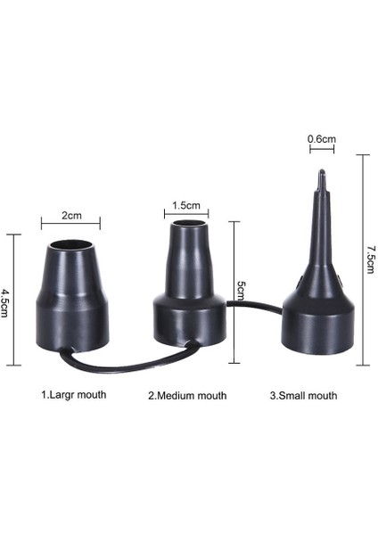 Siyah Stil Lastik Nozul Pompa Kafası Hava Şişirme Adaptörü Adaptörü Yedek Nozullar Yedek Nozul (Yurt Dışından) fırsatları