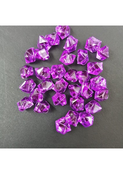 Koyu Mor Tarzı 11X14MM Camal Çanta Akvaryum Akrilik Taşlar Kristal Buz Küpleri Dekor Vazo Dolgu Çakıl Balık Tankı Ev ​​süsleme Manzara (Yurt Dışından)