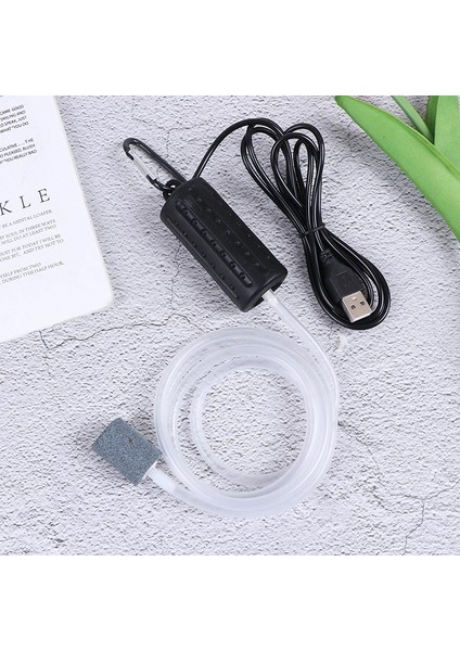 Siyah Stil Taşınabilir USB Mini Oksijen Hava Pompası Akvaryum Hava Pompası Balık Tankı Sessiz Enerji Tasarrufu Malzemeleri Ultra Sessiz Süs Oksijen Tasarrufu (Yurt Dışından)