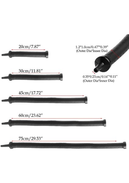 Siyah Stil 30CM cm Akvaryum Pompası Aksesuarları Hava Kabarcığı Taş Havalandırıcı Difüzör Tüpü Balık Tankı Pompası Hidroponik Oksijen Difüzör Tüpü (Yurt Dışından) fiyatları