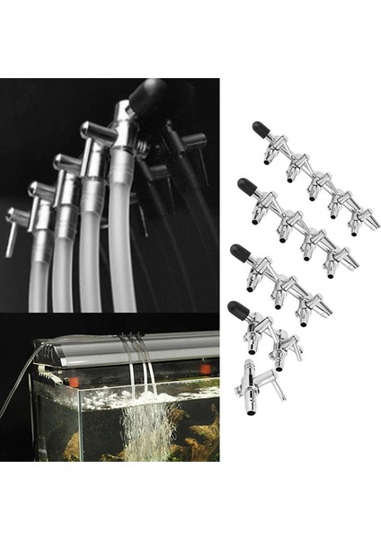 A4 Stili Akvaryum Hava Valfi Akvaryum Hava Borusu Paslanmaz Çelik Distribütör Metal Hava Hacmi Kontrol Vanası Akvaryum Oksijen Pompası (Yurt Dışından) fiyatları