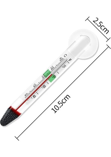 No.2 Tarzı Dalgıç Akvaryum Termometre Cam Balık Tankı Su Sıcaklık Ölçer Vantuz Akvaryum Aksesuarları (Yurt Dışından)
