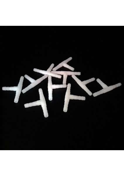 Plastik 3 Yollu Stil Çap 4mm Lot 4mm Plastik Akvaryum Balık Tankı Hava Pompası Konnektörü T Şekilli Konnektör Kontrol Vanası Hava Borusu Tüp Aksesuarları (Yurt Dışından)