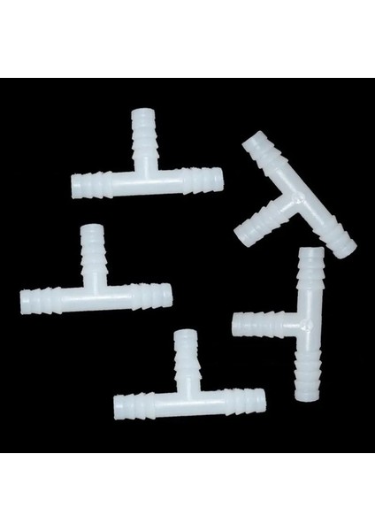 Beyaz 3 Yollu Stil mm Akvaryum Plastik Konnektörler Tee Düz T-Şekilli 3 Yollu Konnektör Su Hava Pompası Balık Tankı Aksesuarı (Yurt Dışından)