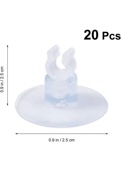 Ueetek 20 Adet Stili 4mm Akvaryum Balık Tankı Vantuzları Havayolu Pompası Tüp Tutucular Klipsler Kelepçeler () (Yurt Dışından)