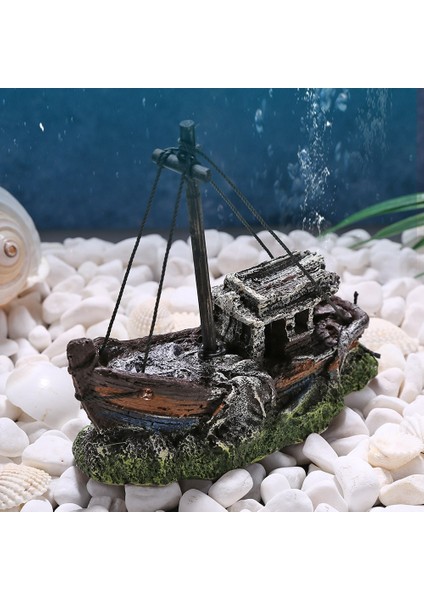 No.9 Tarzı Yapay Reçine Balık Mağarası Gizleme Tankı Süs Akvaryum Peyzaj Dekor Mini Ağaç Adam Modeli Tekne Evi Köprü Tankı Dekor Için (Yurt Dışından) fırsatları