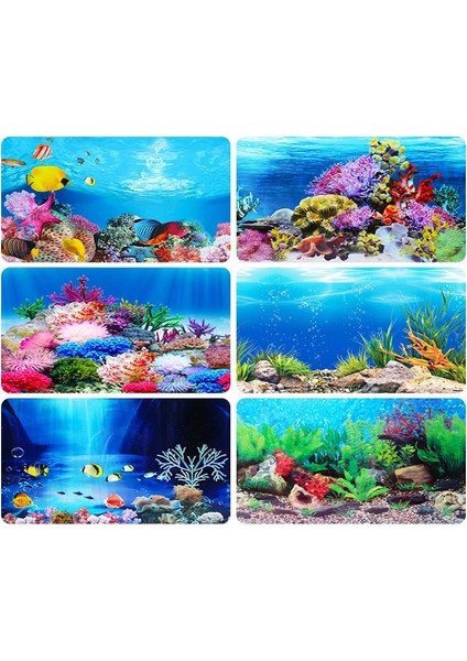 Duoliang Shop B Tarzı 30X50CM Pvc Çift Taraflı Akvaryum Dekorasyon Posteri Balık Tankı Arka Plan Sticker Okyanus Acuario Dekor Süs Dekoratif Aksesuarlar (Yurt Dışından)