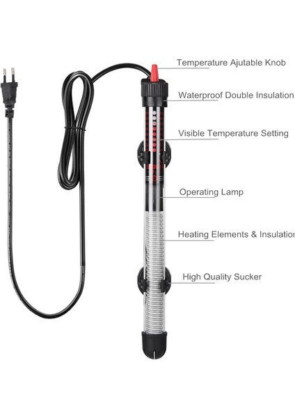 Abd HT50W Stili Akvaryum Isıtıcı Ayarlanabilir 2 Vantuzlu Akvaryum Isıtıcı Braketi Tutucular Balık Tankı Için Otomatik Termostat Isıtıcı (Yurt Dışından) indirimleri