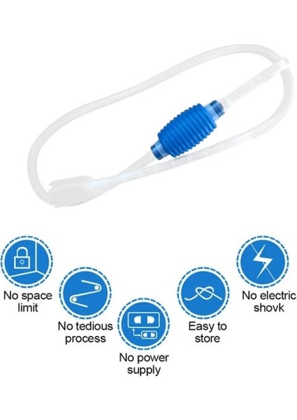 1 Adet Tarzı Akvaryum Çakıl Temizleyici Vakum Filtre Memesi ile El Sifon Pompası Balık Tankı Su Değiştirici Hava Pompası Temizleme Aksesuarları (Yurt Dışından)