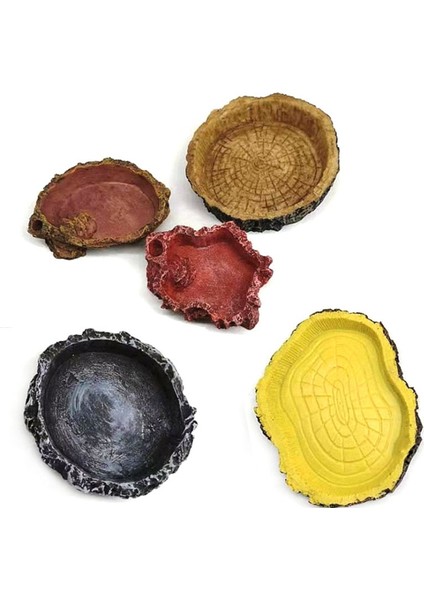 Sarı Stil L Beden Reçine Akvaryum Pet Sürüngen Besleyici Kase Havzası Gıda Su Potu Sürüngen Kaplumbağa Kaplumbağa Akrep Kertenkele Yengeç Malzemeleri 10 cm (Yurt Dışından) fiyatları