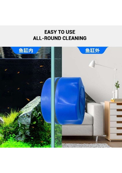 Siyah Stil 1 Adet Mini Manyetik Fırça Akvaryum Fırçası Güçlü Manyetik Temizleme Yosun Akvaryum Temizleme Balık Tankı Akvaryum Cam Temizleme Araçları (Yurt Dışından) fırsatları