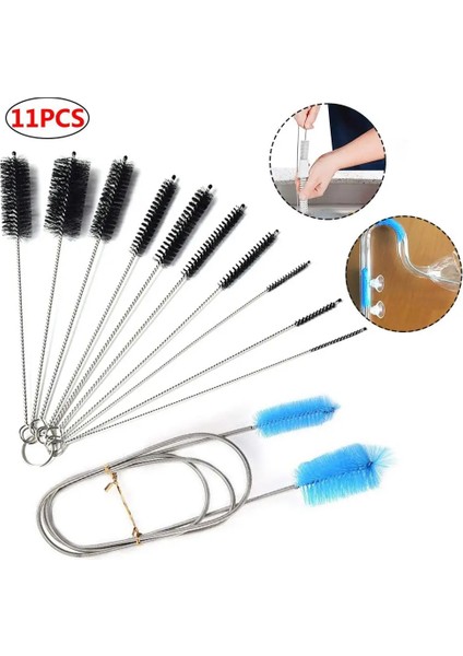 Resim Stili Olarak Drenaj Fırça Seti Paslanmaz Çelik Hortum Temizleyici Fırçalar Aletler Ev Mutfak Drenaj Tüpü Akvaryum Su Filtresi Borusu Son (Yurt Dışından) modelleri