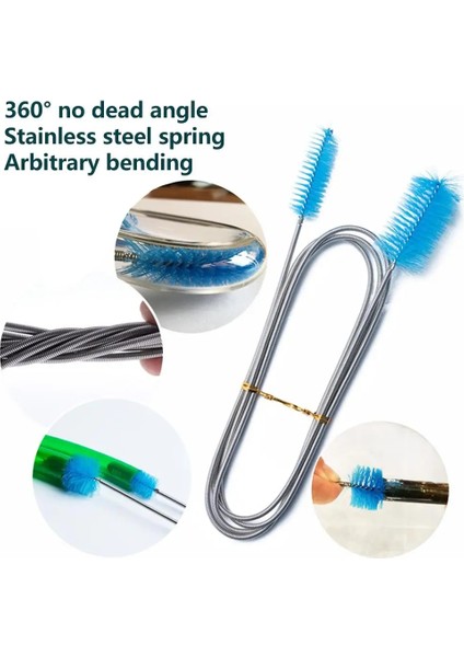 Resim Stili Olarak Drenaj Fırça Seti Paslanmaz Çelik Hortum Temizleyici Fırçalar Aletler Ev Mutfak Drenaj Tüpü Akvaryum Su Filtresi Borusu Son (Yurt Dışından) fırsatları