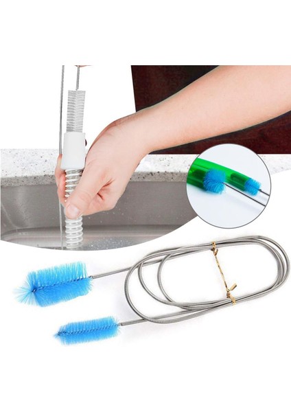 Resim Stili Olarak Drenaj Fırça Seti Paslanmaz Çelik Hortum Temizleyici Fırçalar Aletler Ev Mutfak Drenaj Tüpü Akvaryum Su Filtresi Borusu Son (Yurt Dışından) indirimleri