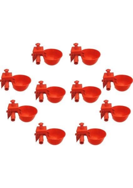 10'lu Paket - Halkalı Automatken Suluk Suluk Bardakları - Kanatlı Otomatik Kuş Kümesi Yemi Için Su Sebili (Yurt Dışından)