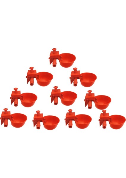 10'lu Paket - Halkalı Automatken Suluk Suluk Bardakları - Kanatlı Otomatik Kuş Kümesi Yemi Için Su Sebili (Yurt Dışından) fiyatları