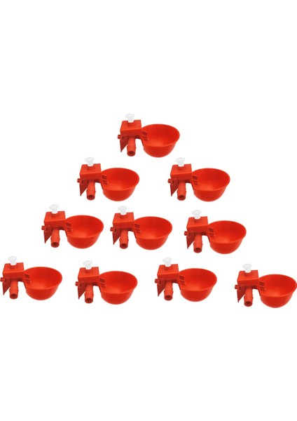 10'lu Paket - Halkalı Automatken Suluk Suluk Bardakları - Kanatlı Otomatik Kuş Kümesi Yemi Için Su Sebili (Yurt Dışından) fırsatları