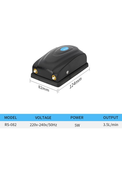 RS-082 Stili 220V 3W 5W Balık Tankı Hava Pompası Tek ve Çift Çıkışlı Çekvalf Tüp Akvaryum Aksesuarları Mini Kompresör (Yurt Dışından)