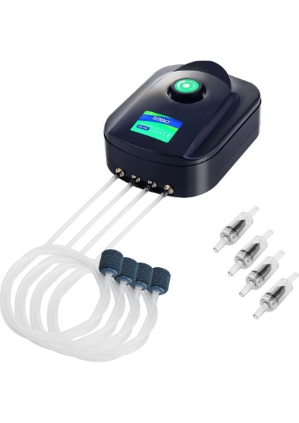 SB-748 Plus Parça Stili Sobo Sb Dört Stoma Havalandırma Pompası Ayarlanabilir Balık Tankı Oksijenasyon Pompası (Yurt Dışından)