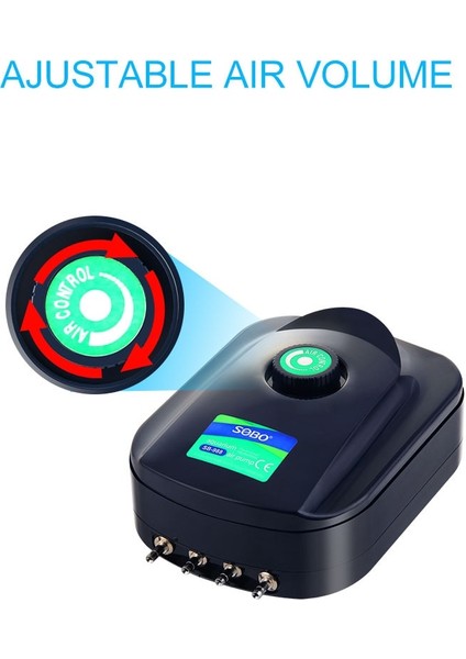 SB-748 Plus Parça Stili Sobo Sb Dört Stoma Havalandırma Pompası Ayarlanabilir Balık Tankı Oksijenasyon Pompası (Yurt Dışından) modelleri