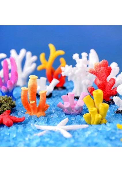 No.12 Tarzı Balık Tankı Peyzaj Simülasyon Sucul Süs Bitkileri Plastik Küçük Bitkiler Pembe Boynuzları Küçük Mercan Akvaryum Süslemeleri (Yurt Dışından) modelleri