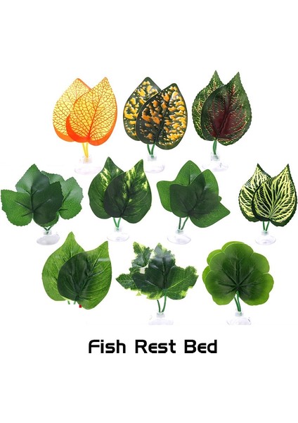 Gümüş Tarzı 3 Takım Yapay Yaprak Balık Tankı Akvaryum Balığı Dinlenme Yatak Dekor Betta Yumurtlama Süs Bitki Betta Balık Oyna Relax Hamak Gizle (Yurt Dışından) fiyatları
