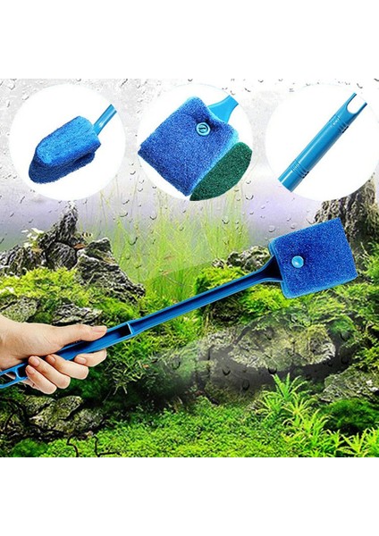 Yeşil L Tarzı Pet Balık Akvaryum Aksesuarları Temizleme Araçları Plastonge Temiz Fırça Cam Pencere Yosun Kazıyıcı Temizleyici Yıkayıcı Çift Taraflı (Yurt Dışından) fiyatları