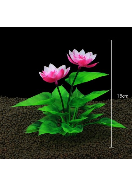 E Stili Balık Tankı Dekorasyon Su Ficus Lotus At Nalı El Sanatları Hediye Ipek Çiçek Simülasyonu Plastik Sahte Su Çim Akvaryum Aksesuarları (Yurt Dışından)