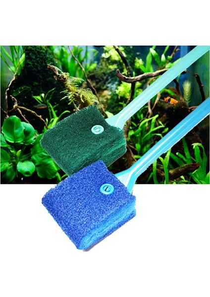 Yeşil Stil Gosterildigi Gibi 2 Renk Akvaryum Cam Yosun Temizleme Fırçası Plastik Sünger Temizleyici Cam Bitki Akvaryum Balık Tankı Akvaryum Aksesuarları Sıcak (Yurt Dışından) fiyatları