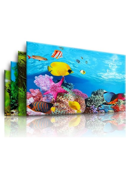 J Tarzı 70X150CM Akvaryum Için Arka Plan 3D Sticker Poster Balık Tankı Akvaryum Arka Plan Aksesuarları Dekorasyon Okyanus Bitki Aquascape Boyama (Yurt Dışından)