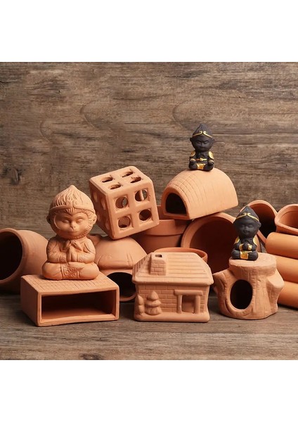 NO.342 Tarzı Akvaryum Mini Seramik Tanklar Frimp Ev Yuva Yumurtlama Yetiştiriciliği Mağara Kil Tencere Balık Tankı Peyzaj Süslemeleri Süsler (Yurt Dışından)