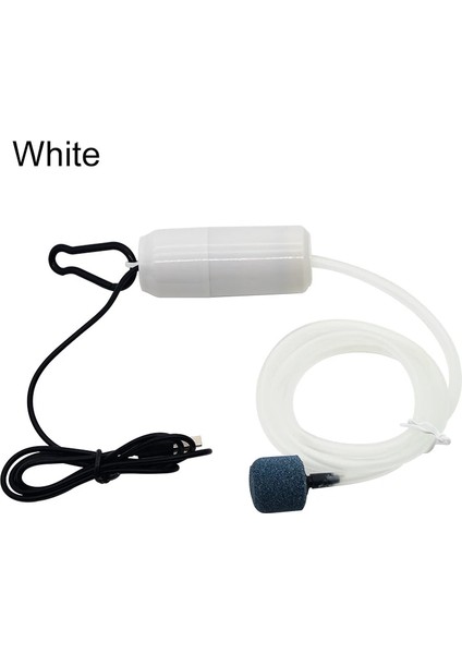 Beyaz Stil Akvaryum Oksijen Hava Pompası USB Küçük Oksijenatör Balık Tankı Için Sessiz Hava Kompresörü Mini Havalandırıcı Taşınabilir Balık Tankı Aksesuarları (Yurt Dışından)