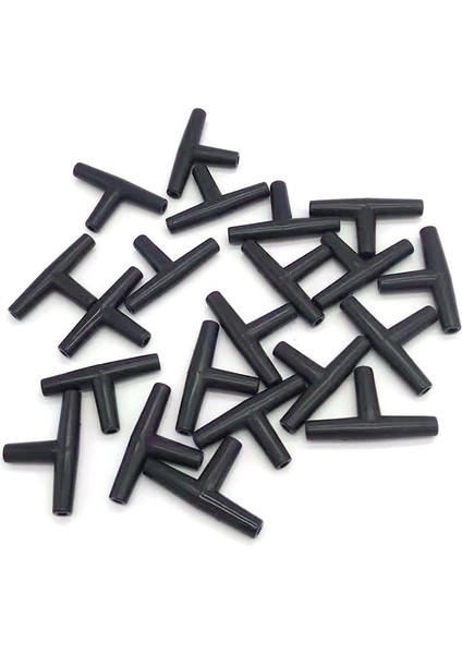 Üç Yol Stili Çap 4mm Lot 4mm Üç Yollu Siyah Konnektör Akvaryum T Şekli Balık Tankı Hava Pompası Konektörü Kontrol Vanası Hava Borusu Tüp Aksesuarları (Yurt Dışından)